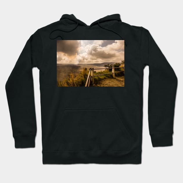 Island Volcano Hoodie by KensLensDesigns